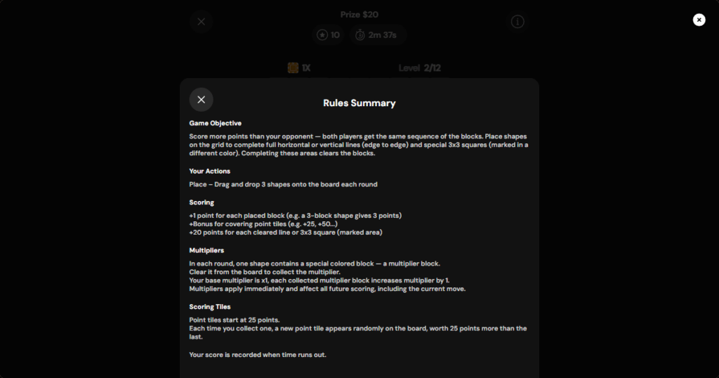 blocks game info