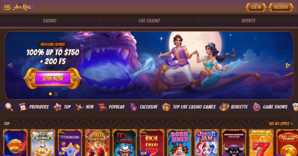 abu king casino lobby