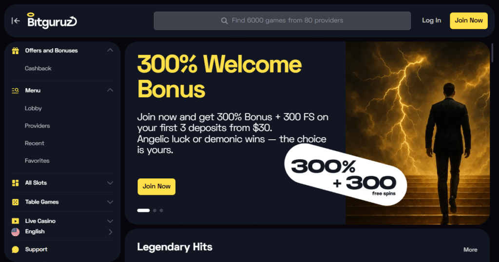 bitguruz casino lobby