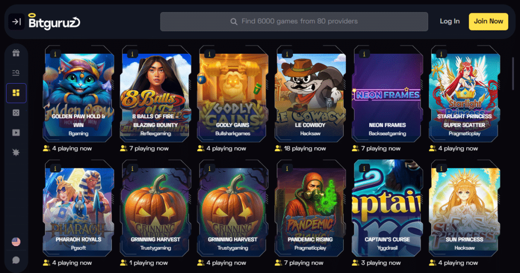 bitguruz casino games