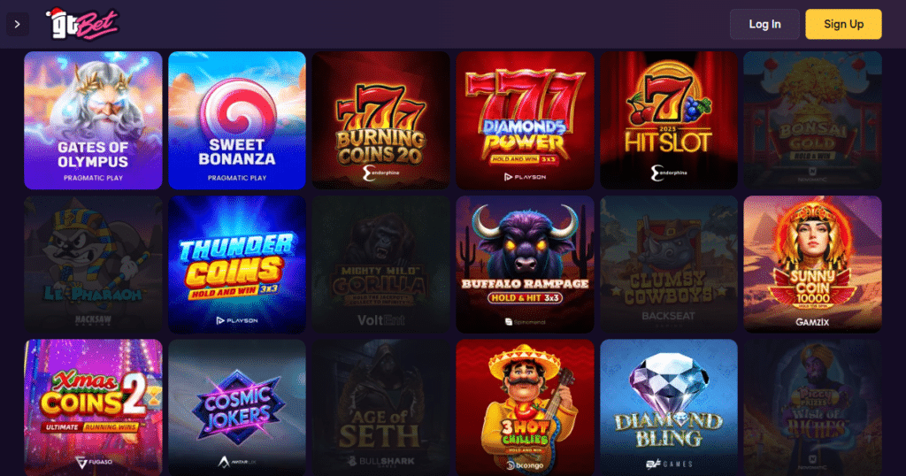 gtbet casino games