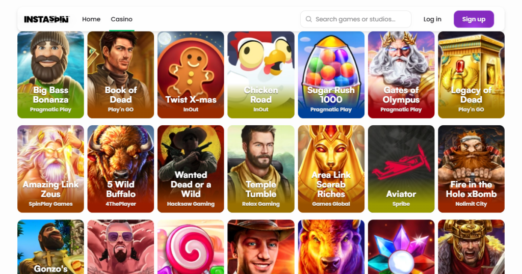 instasino casino games