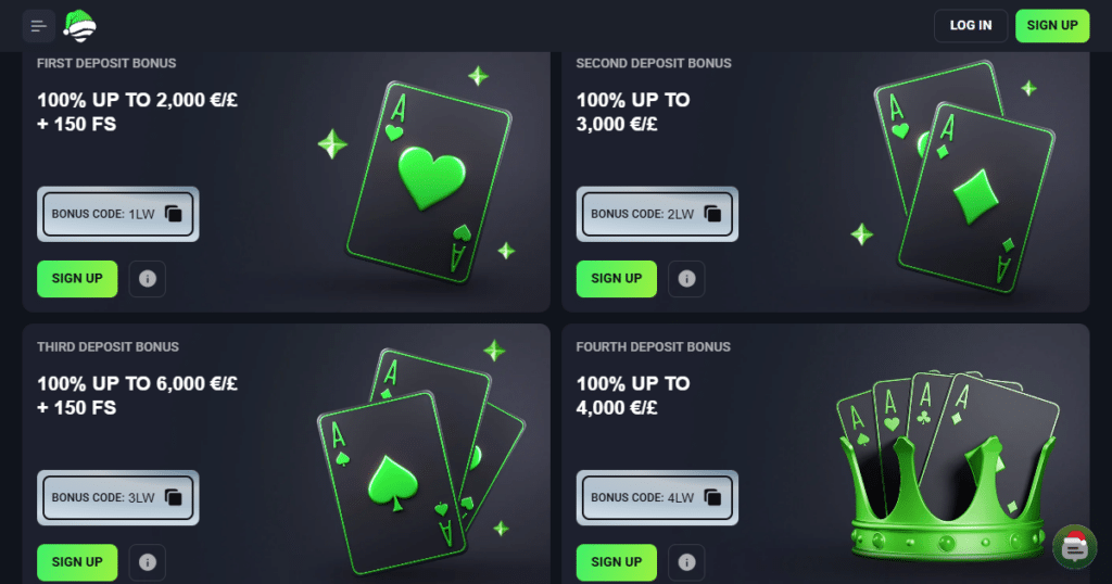 luckywave casino bonuses