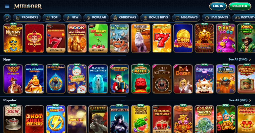 millioner casino games