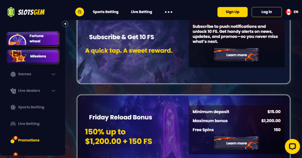 Slotsgem Casino 4 slotsgem bonuses