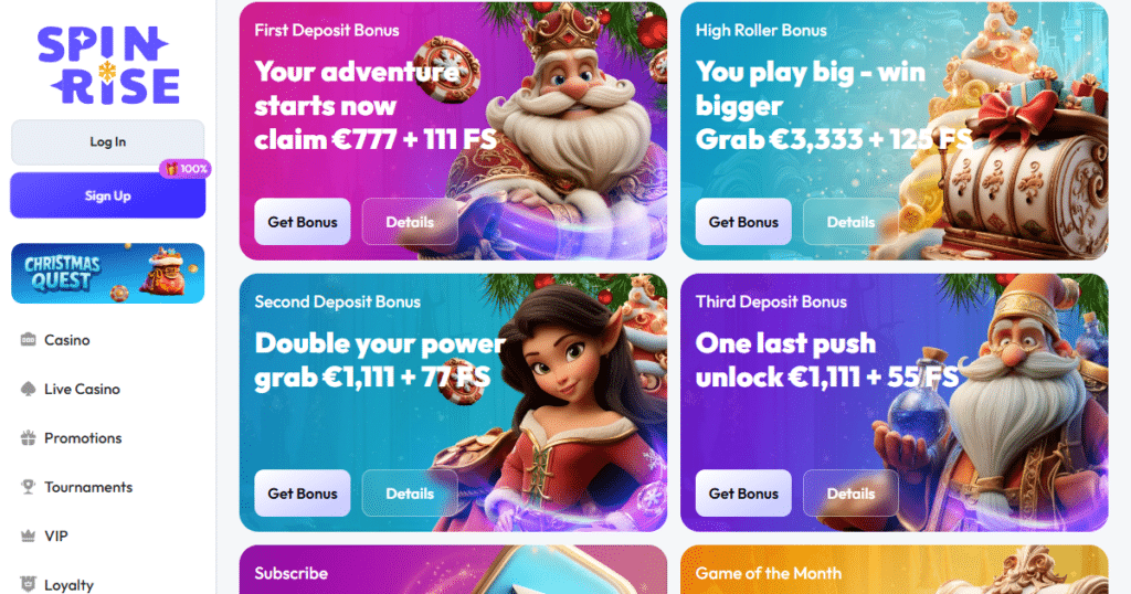 Spin Rise Casino 2 spin rise casino bonuses