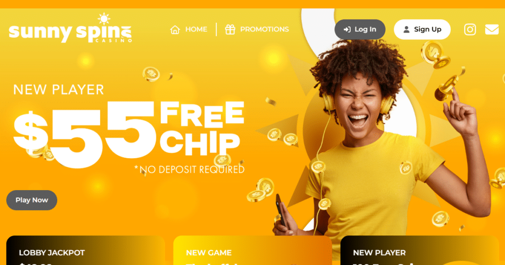 sunny spins casino lobby
