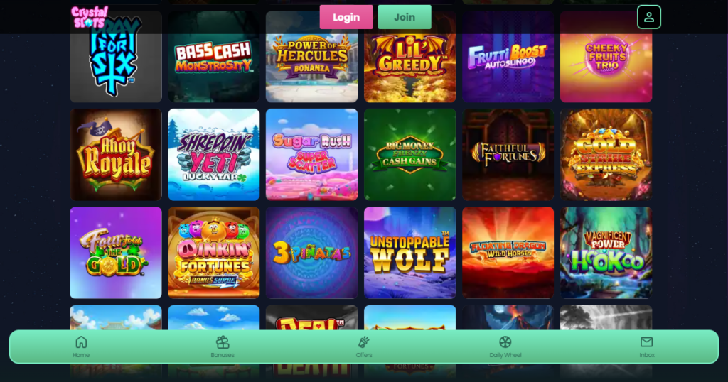 Crystal slots casino games