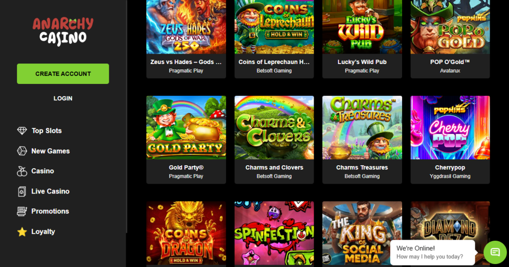 anarchy casino games