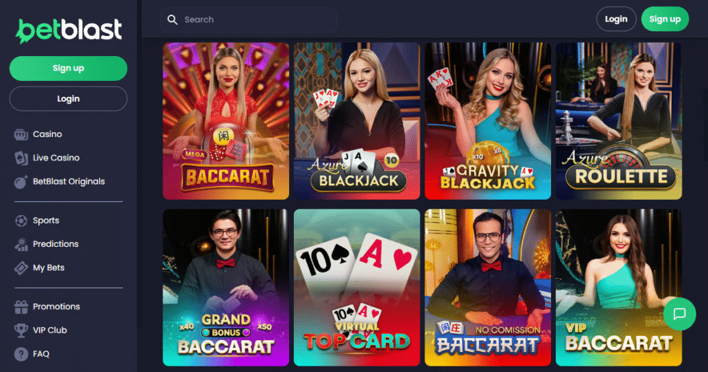 BetBlast Casino 3 betblast live dealers