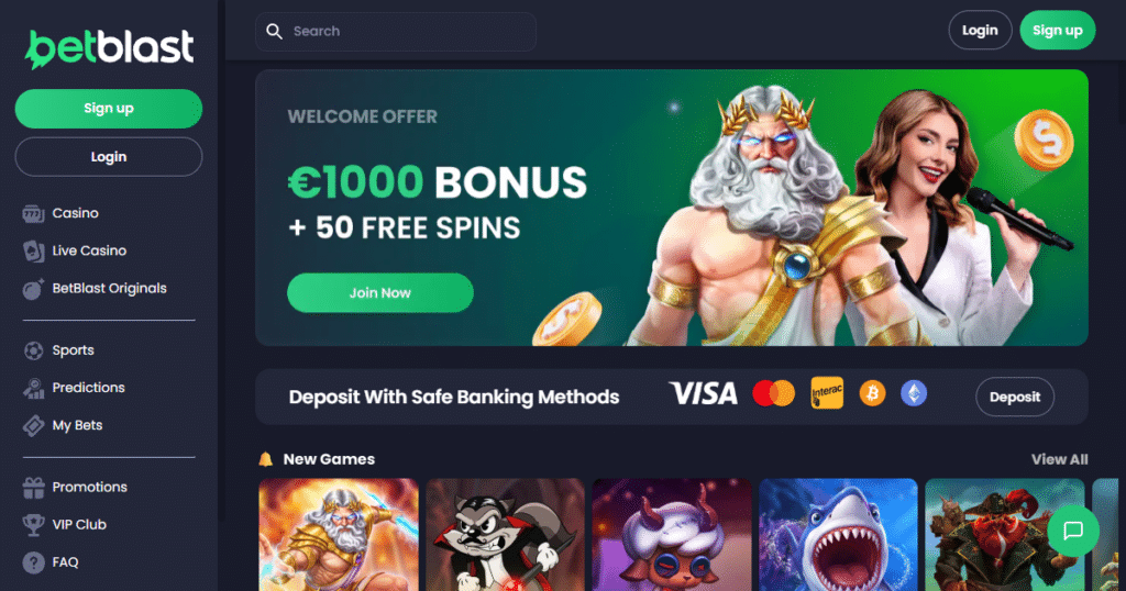 BetBlast Casino 1 betblast lobby