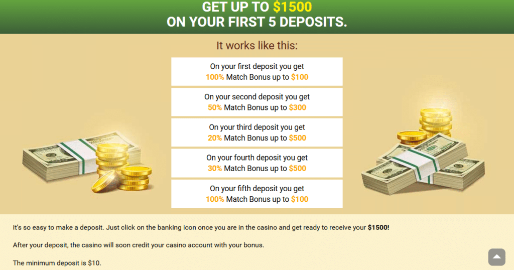 golden tiger casino bonuses