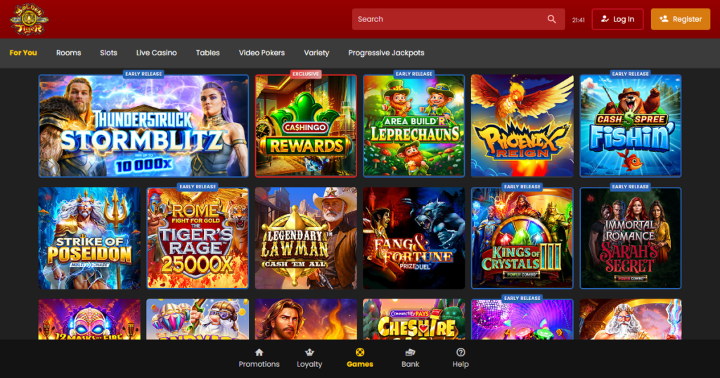 golden tiger casino games