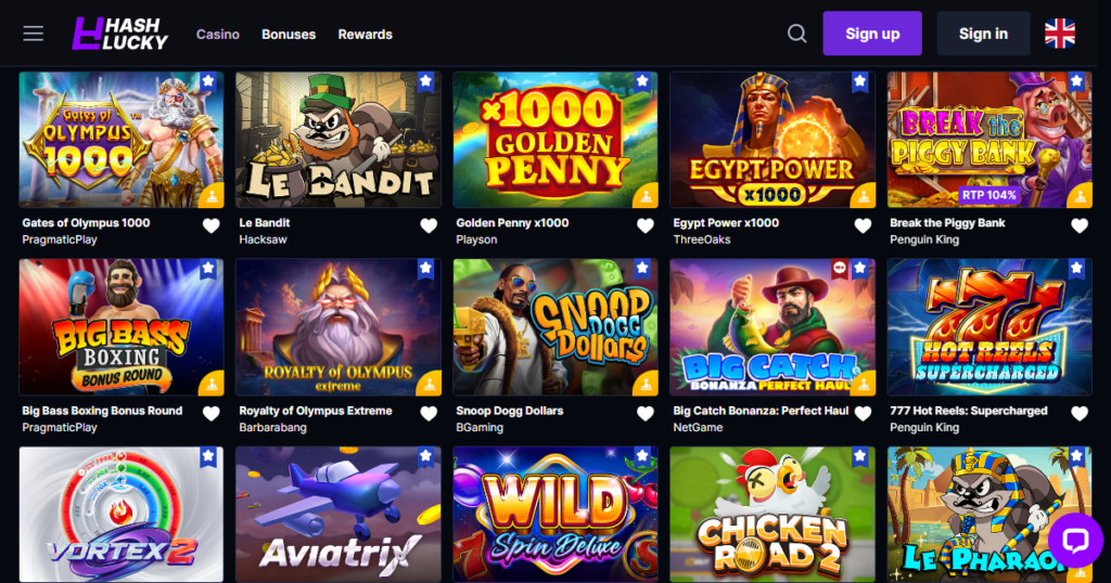 hash lucky casino slots