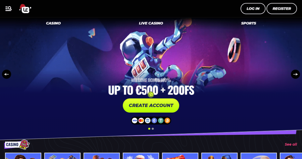 lunubet casino lobby