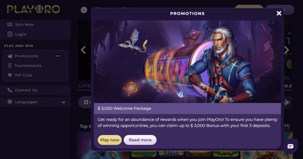 Play Oro Casino 4 playoro casino welcome bonus