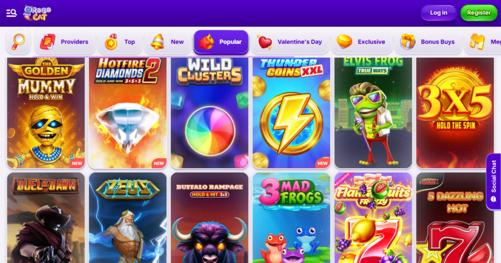 robocat casino games