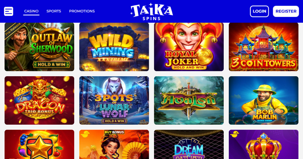 taikaspins casino games