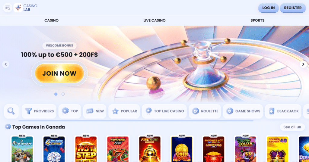 casinolab casino lobby