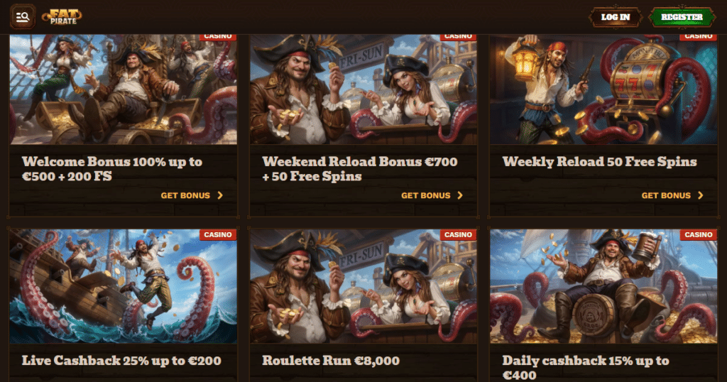 fat pirate casino bonuses