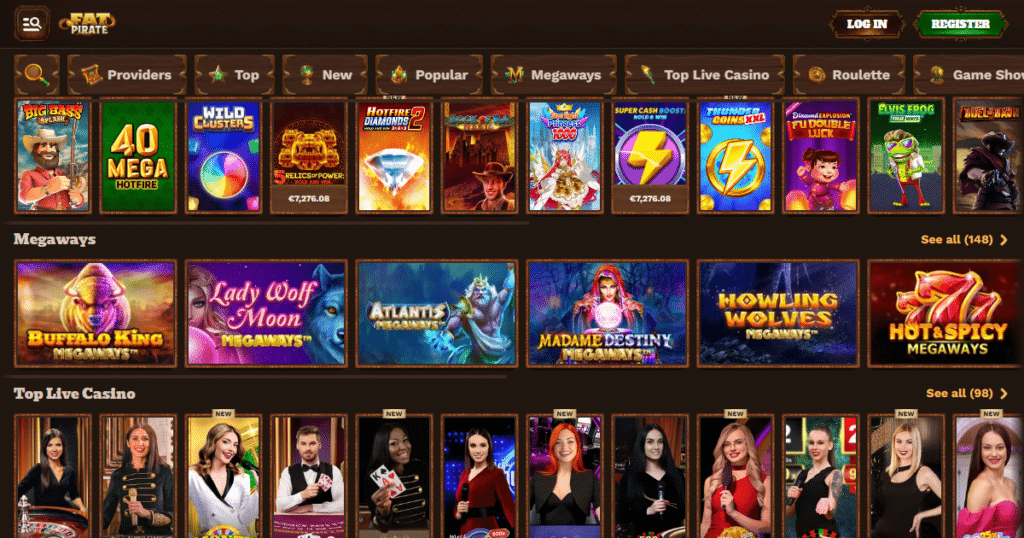 fat pirate casino games