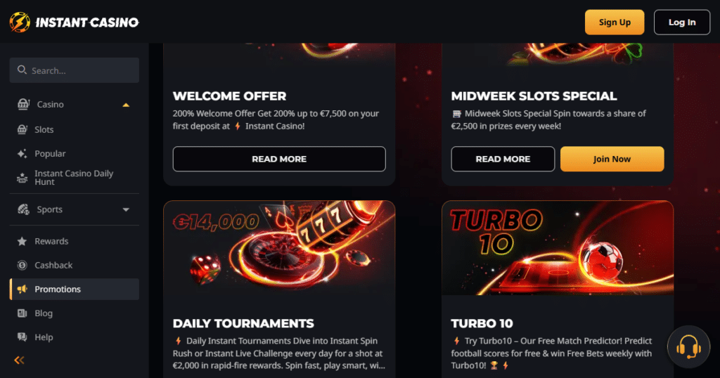 Instant Casino 3 instant casino bonuses
