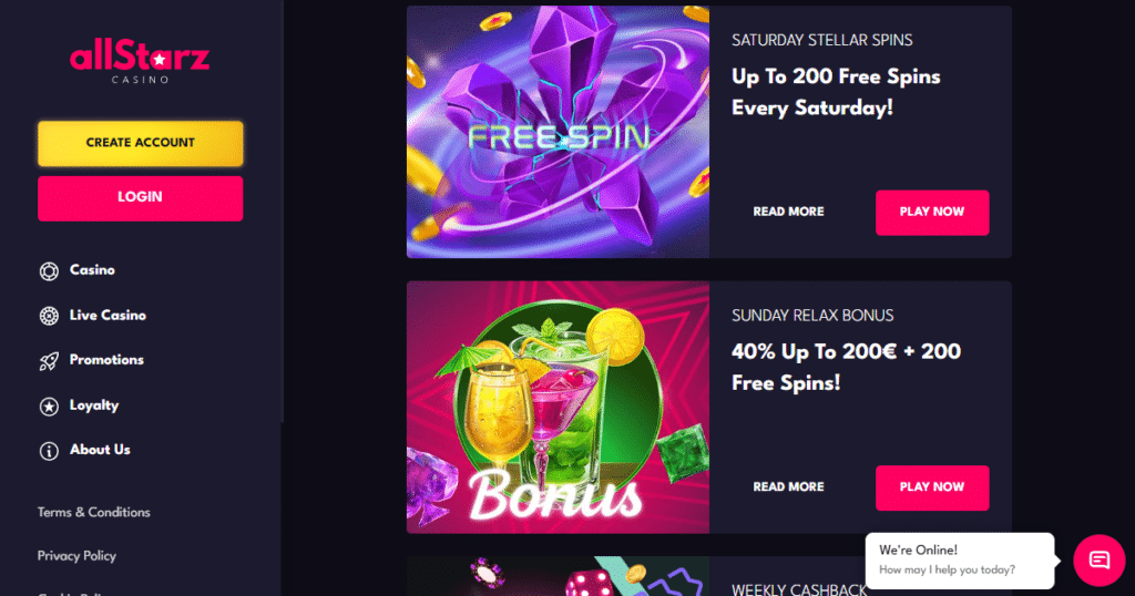 AllStarz Casino 4 allstarz casino promotions