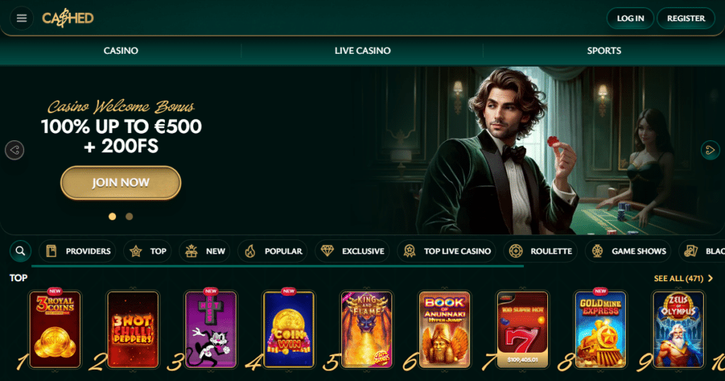 cashed casino lobby