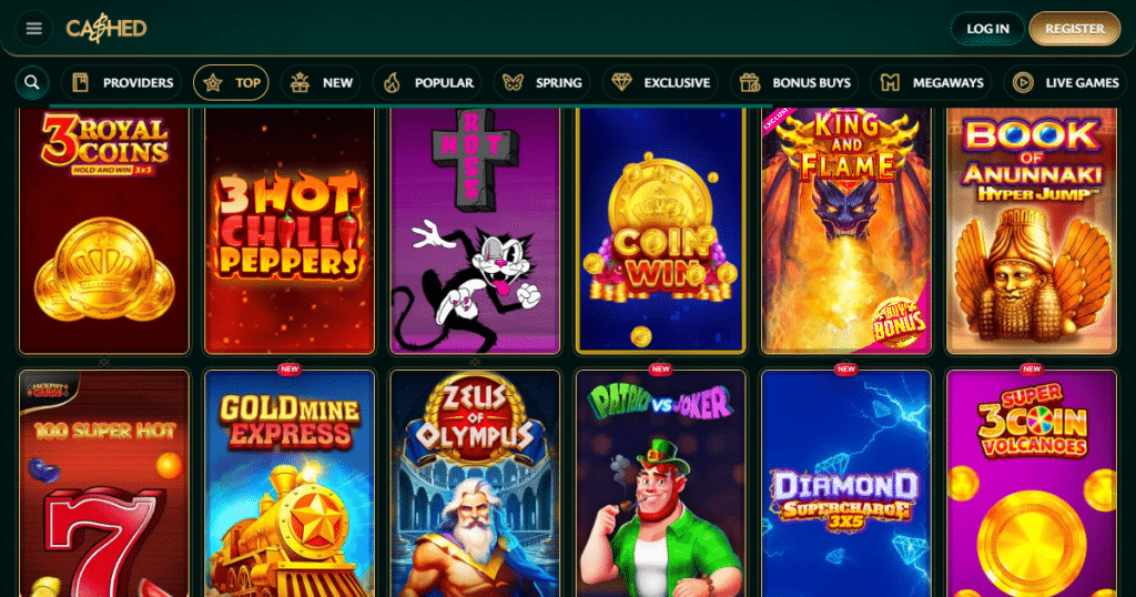 cashed casino games