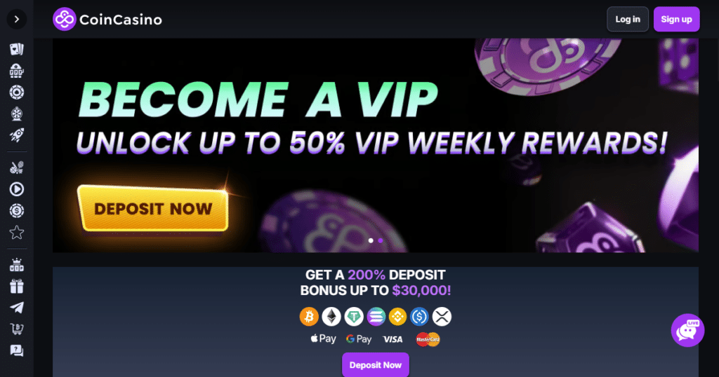 coin casino lobby