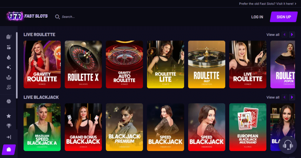 fast slots casino live games