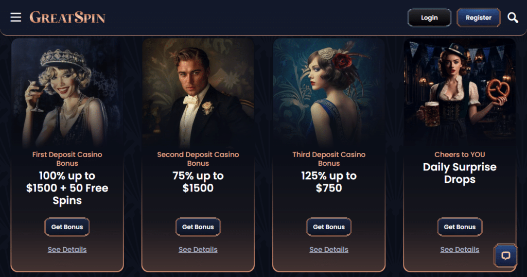 GreatSpin Casino 3 great spin casino promotions