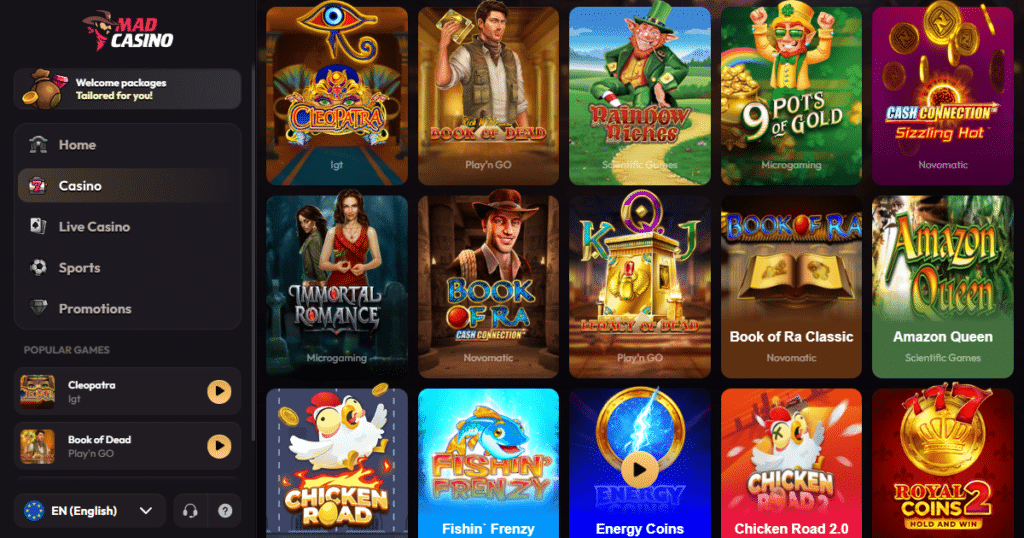 mad casino games