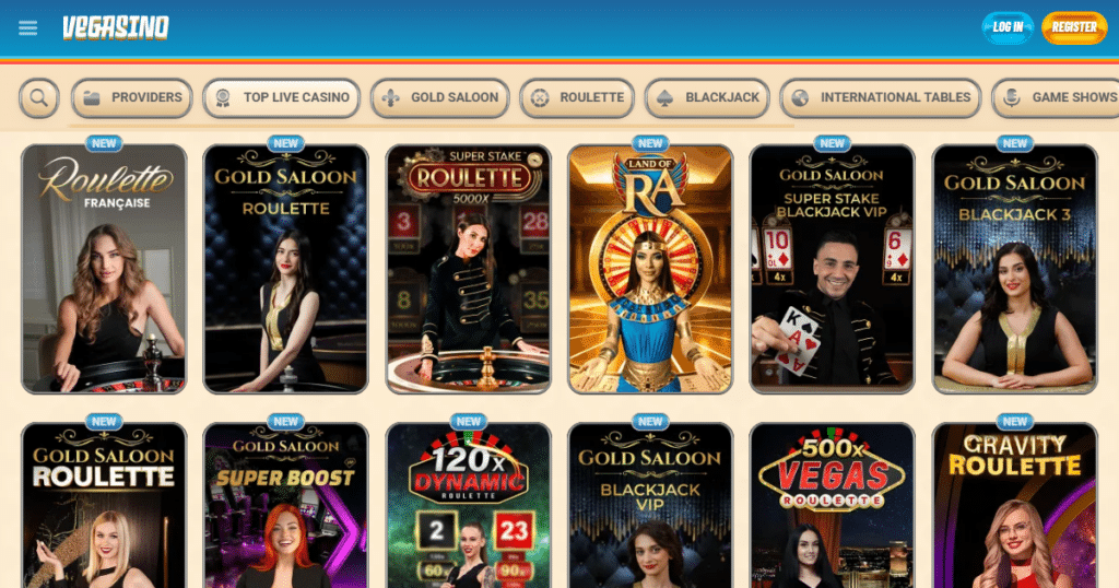 vegasino casino live games