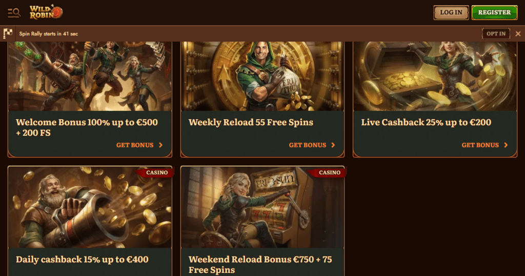 wildrobin casino promo