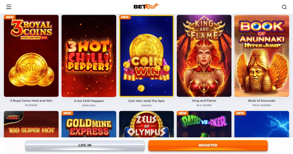betriot casino games