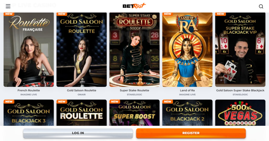 betriot casino live games