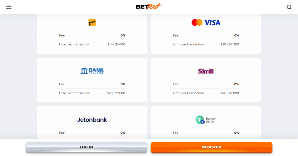 betriot casino payments