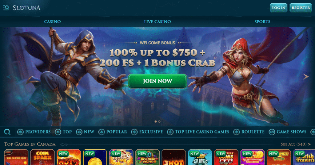 slotuna casino lobby