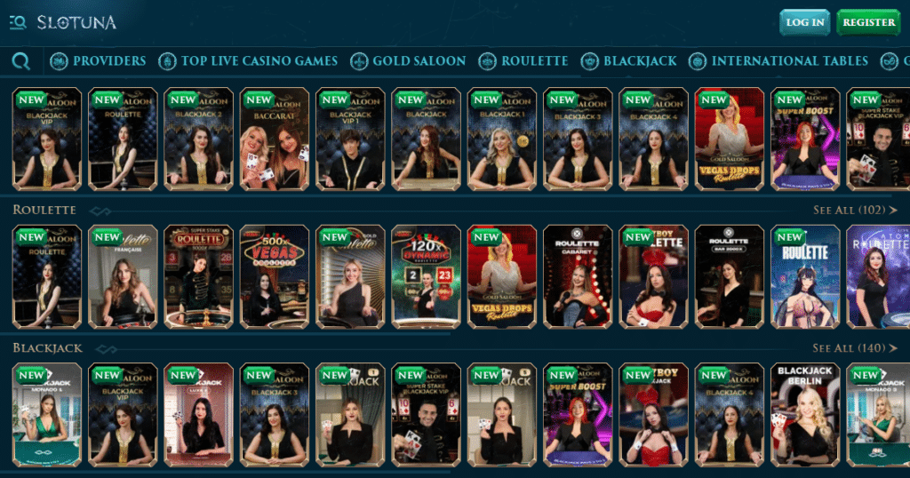 slotuna casino live dealers
