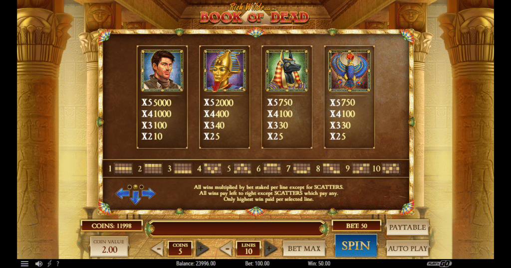 Book of Dead 9 book of dead playngo playlines