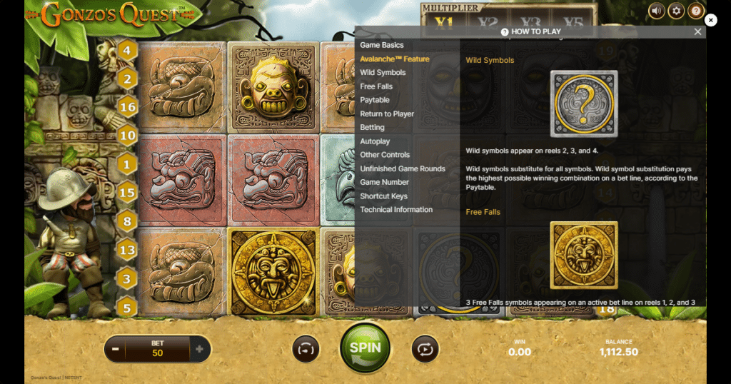 Gonzo's Quest 10 gonzos quest netent wild symbols