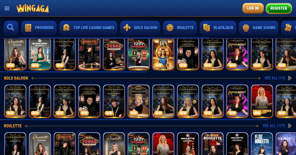 Wingaga Casino 5 wingaga casino live games