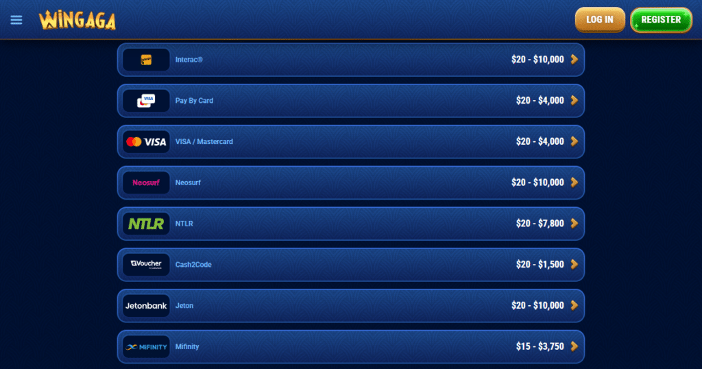 Wingaga Casino 4 wingaga casino payments